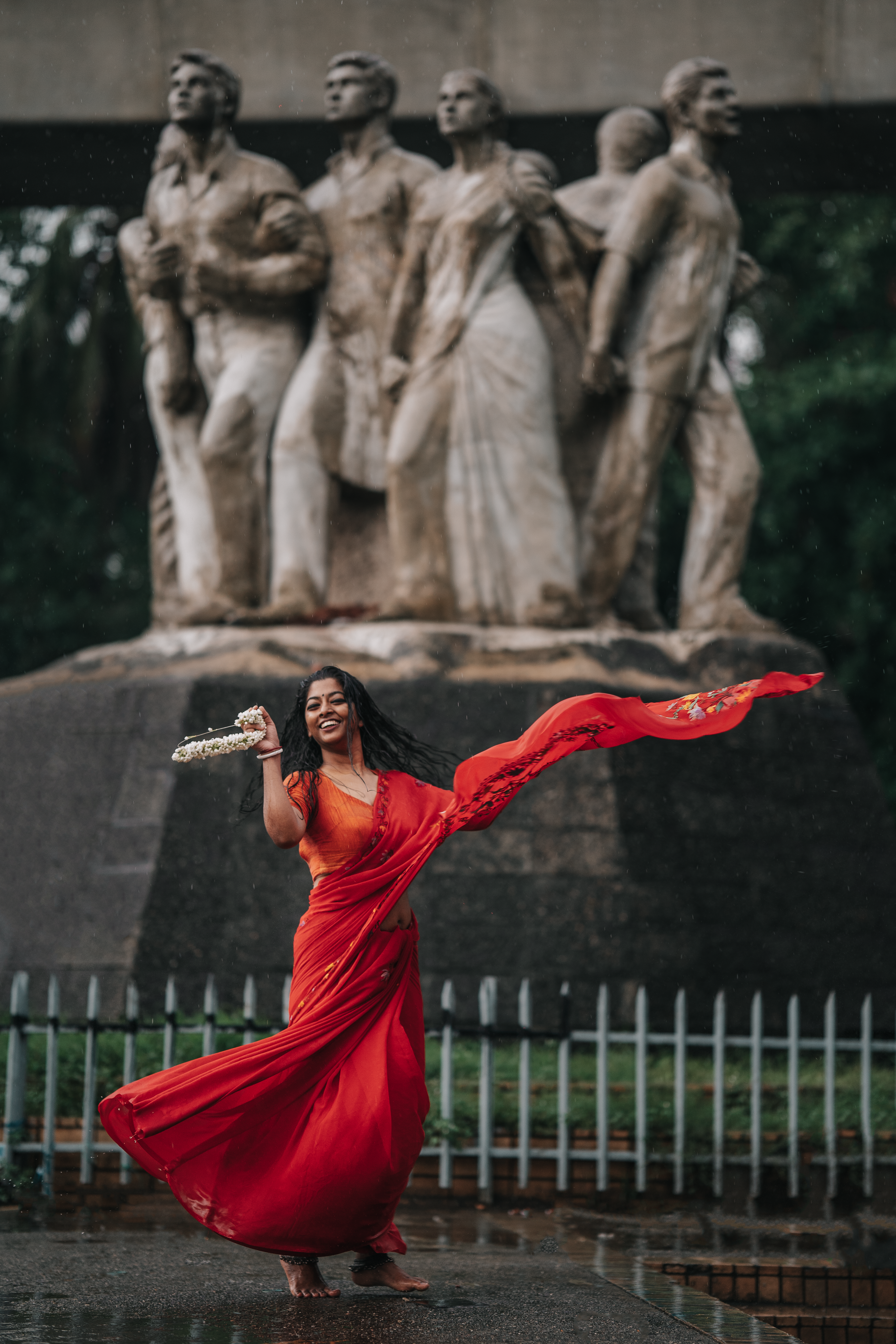 A Woman in Red Dress Dancing · Free Stock Photo