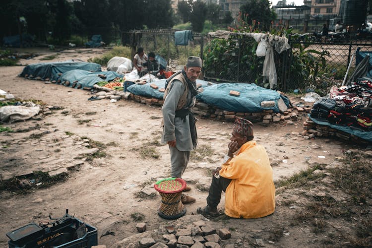 Villagers In Asia 