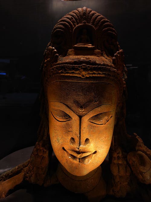 Clay Face of Buddha Statue