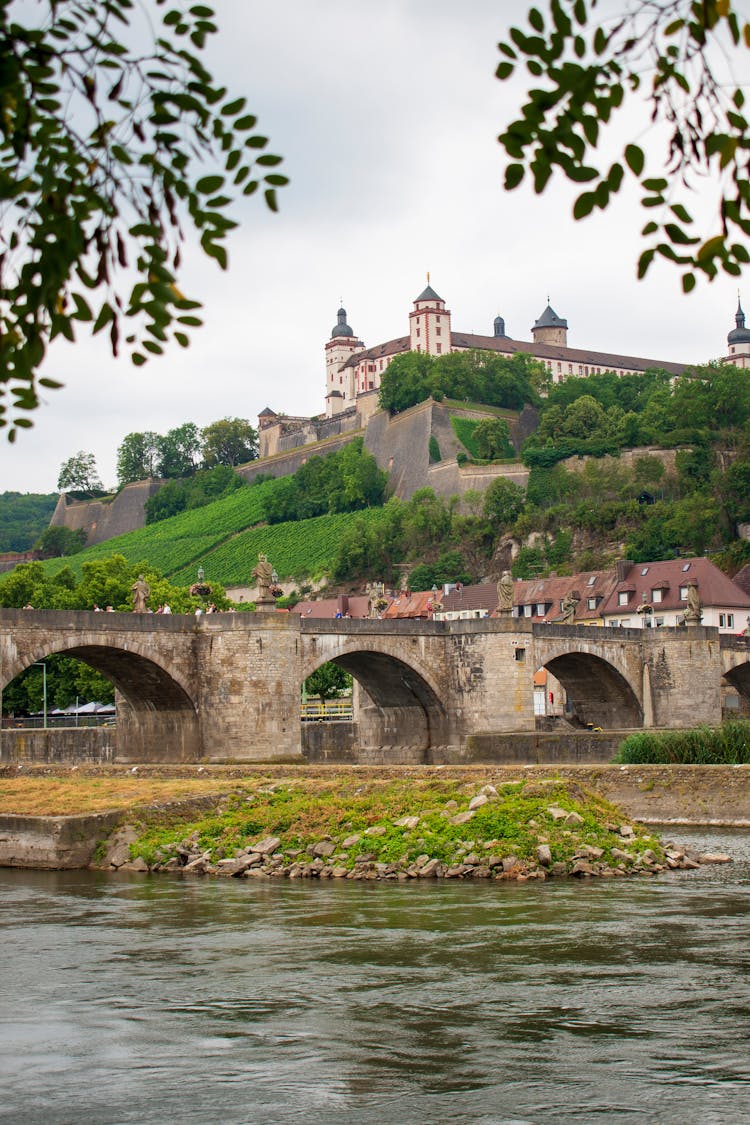 A Bridge Over The Main River In Germany