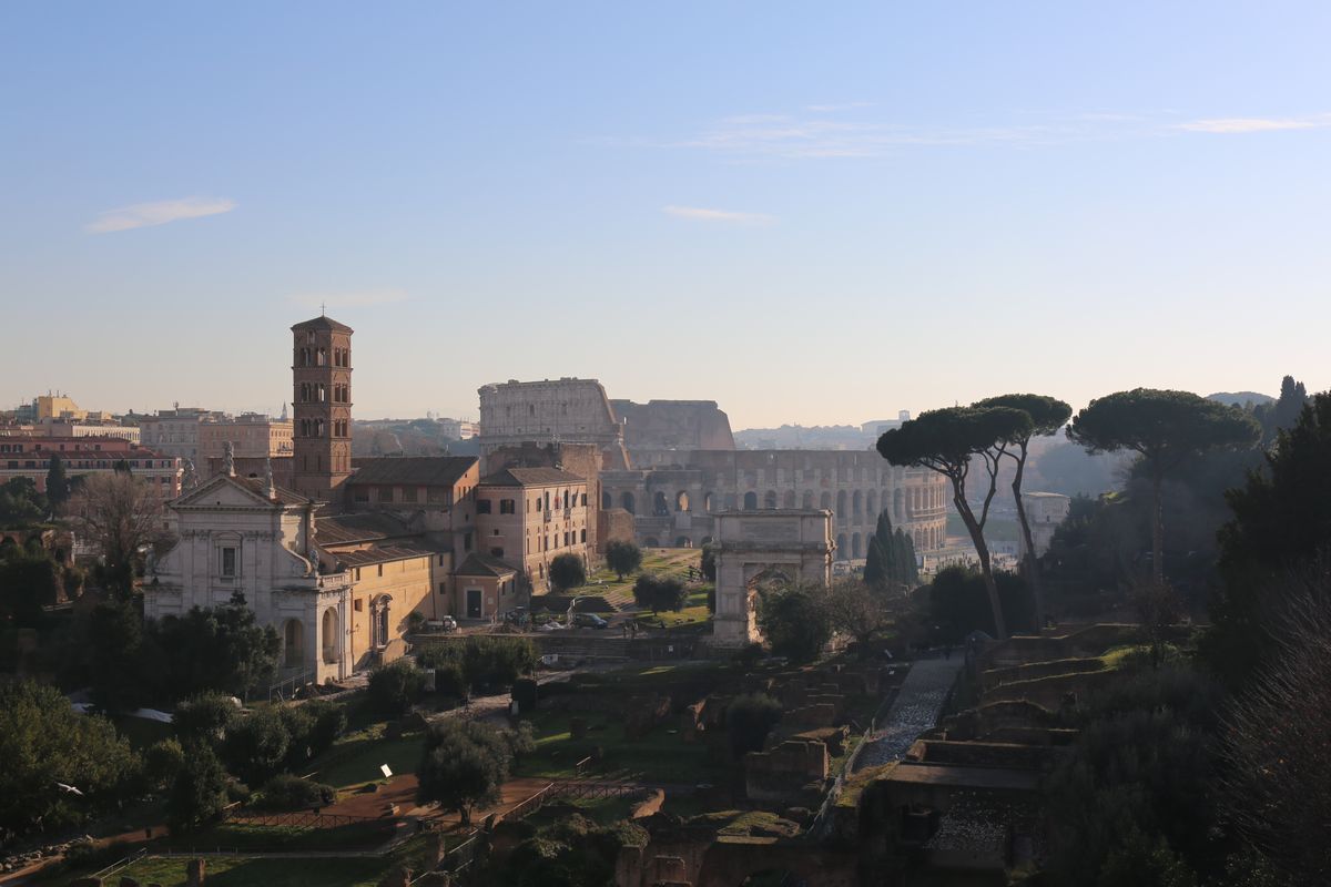 The Colosseum and ancient Roman cityscape