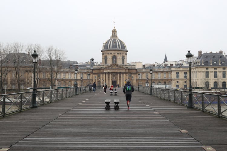 Institut De France Seen From Pont Des Arts Bridge