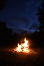Bonfire Under Blue Sky during Night Time
