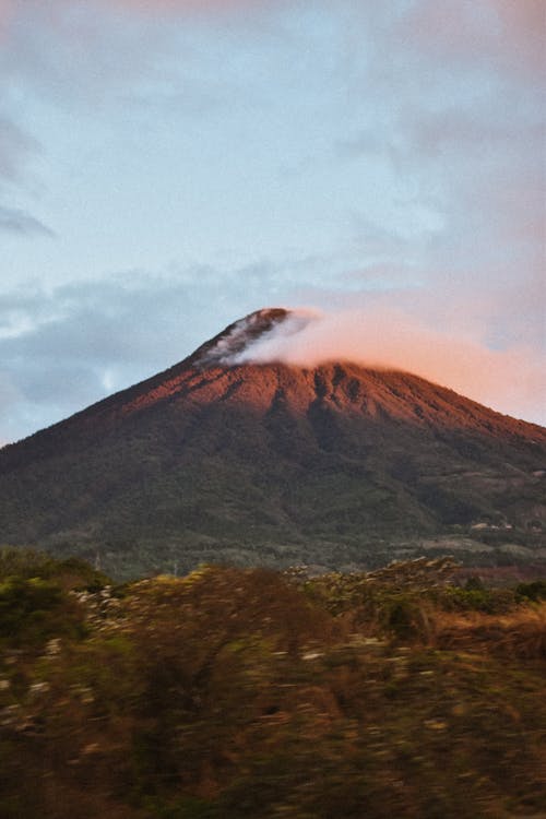 Free Brown Volcano Under the Sky Stock Photo