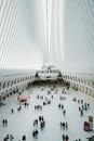 People Walking Inside White Building