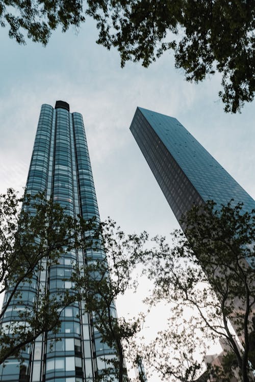 Free Low Angle Shot of High-rises Buildings  Stock Photo