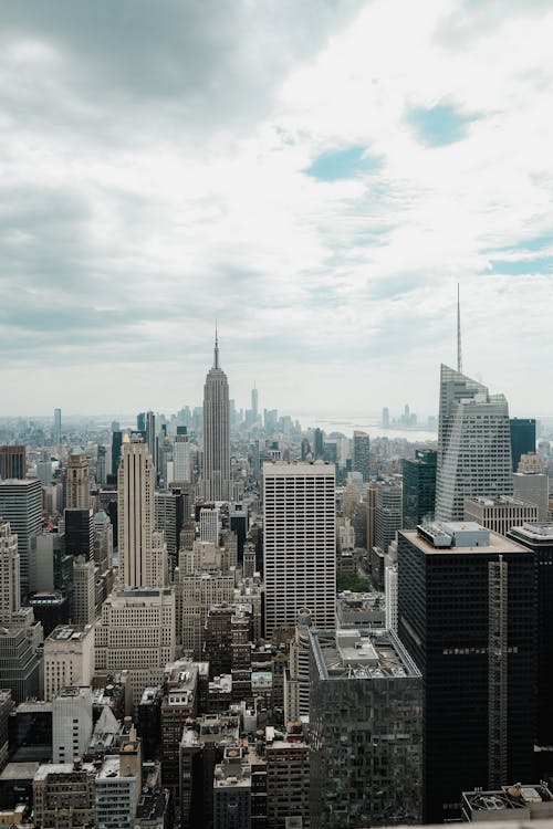 Free Manhattan Cityscape with Skyscrapers Stock Photo