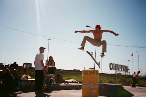 Free Person Skateboarding on Ramp Stock Photo