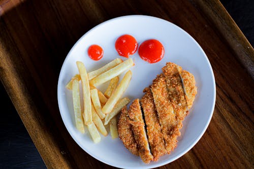 Cooked Food on White Ceramic Plate