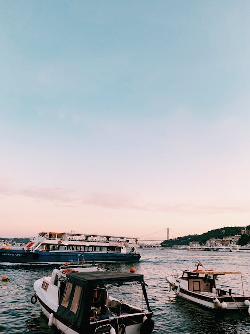 Ships in Water in Harbor