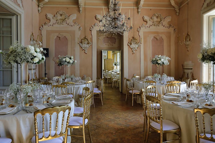 Chairs And Tables In A Dining Room