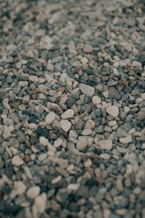 Close-Up Shot of Brown and Gray Pebbles