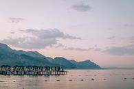Free stock photo of background, sunset mountains