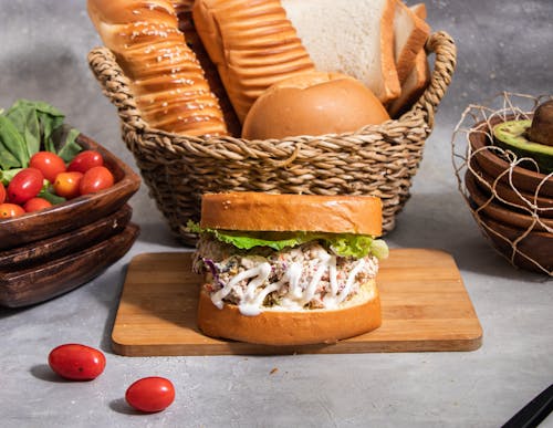 Ingyenes stockfotó avokádó, csirkés szendvics, élelmiszer-fotózás témában