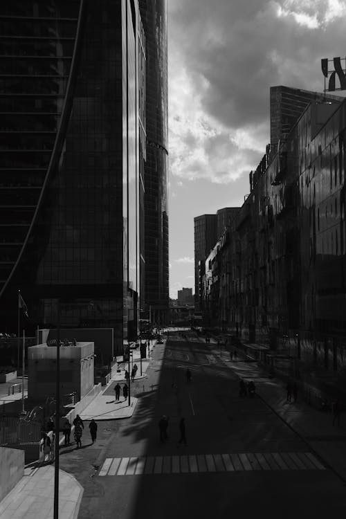 City Street in Black and White