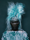Woman in White Hair Wig