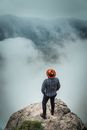 Person on Edge of Rock