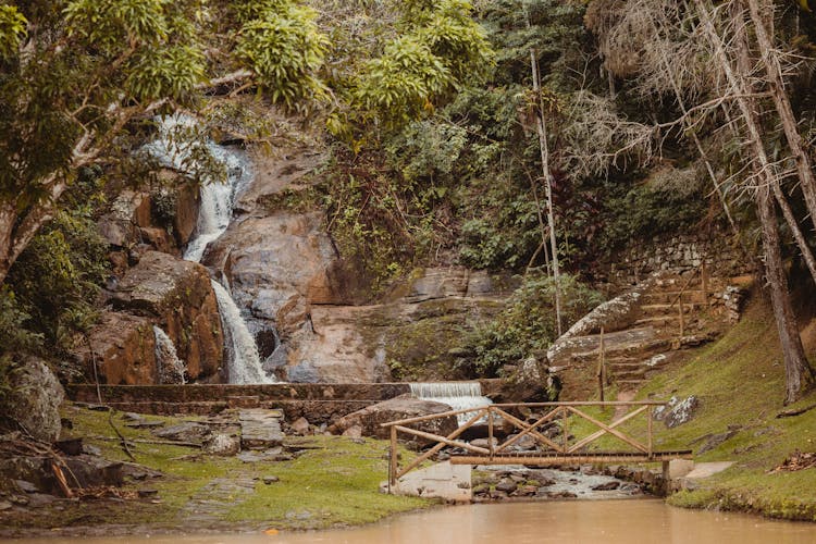 Scenic View Of A Waterfall 