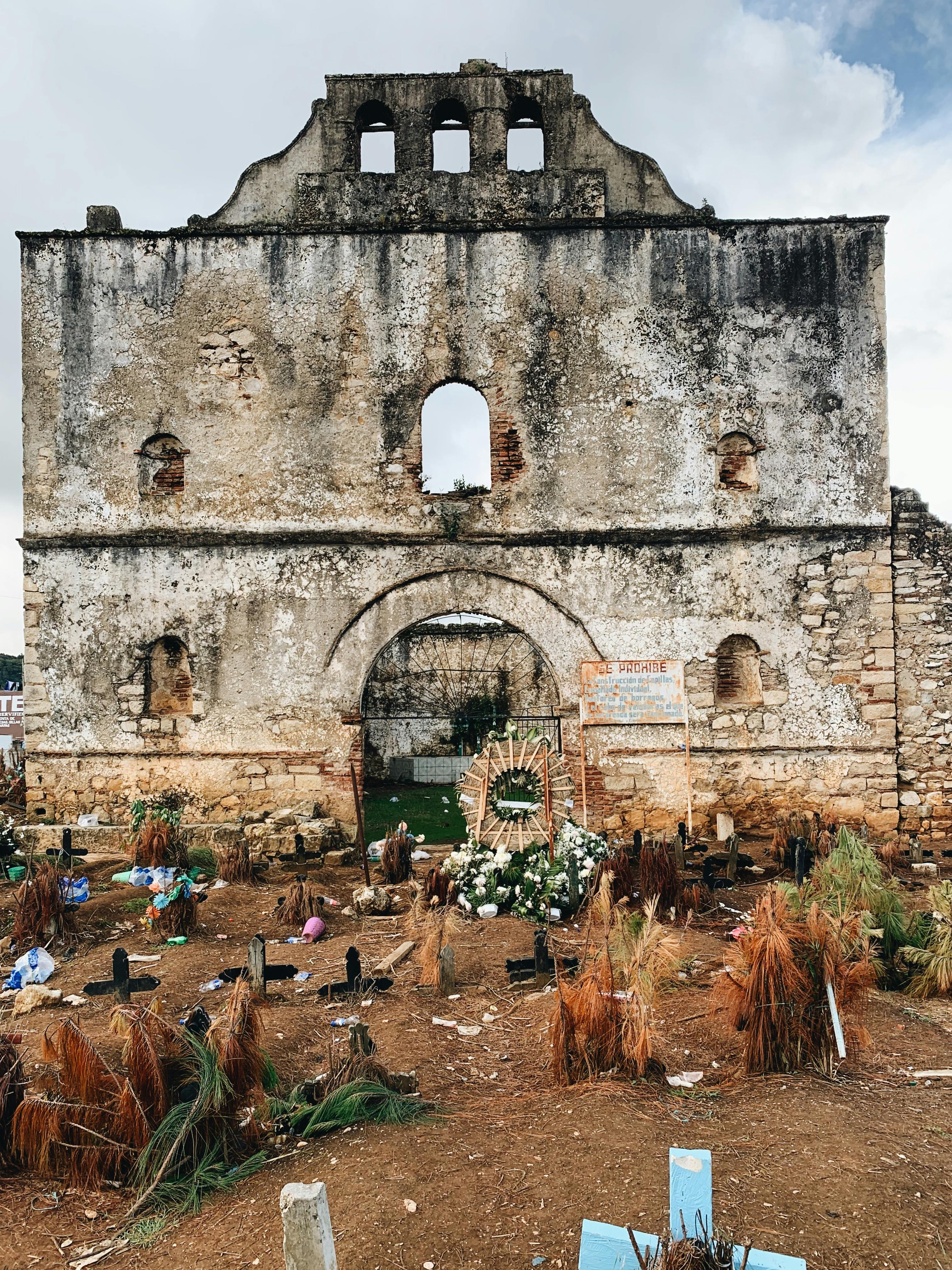 facade of an abandoned building