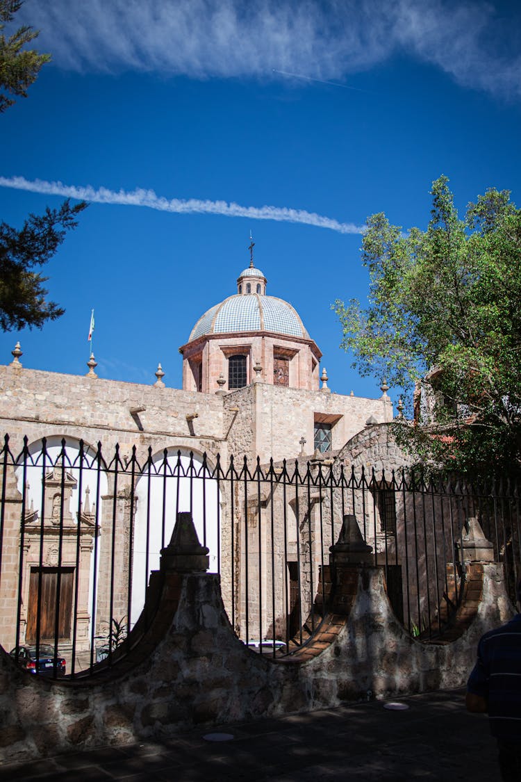 Dome Above The Building Of Ex Convento Del Carmen, Morelia, Mexico