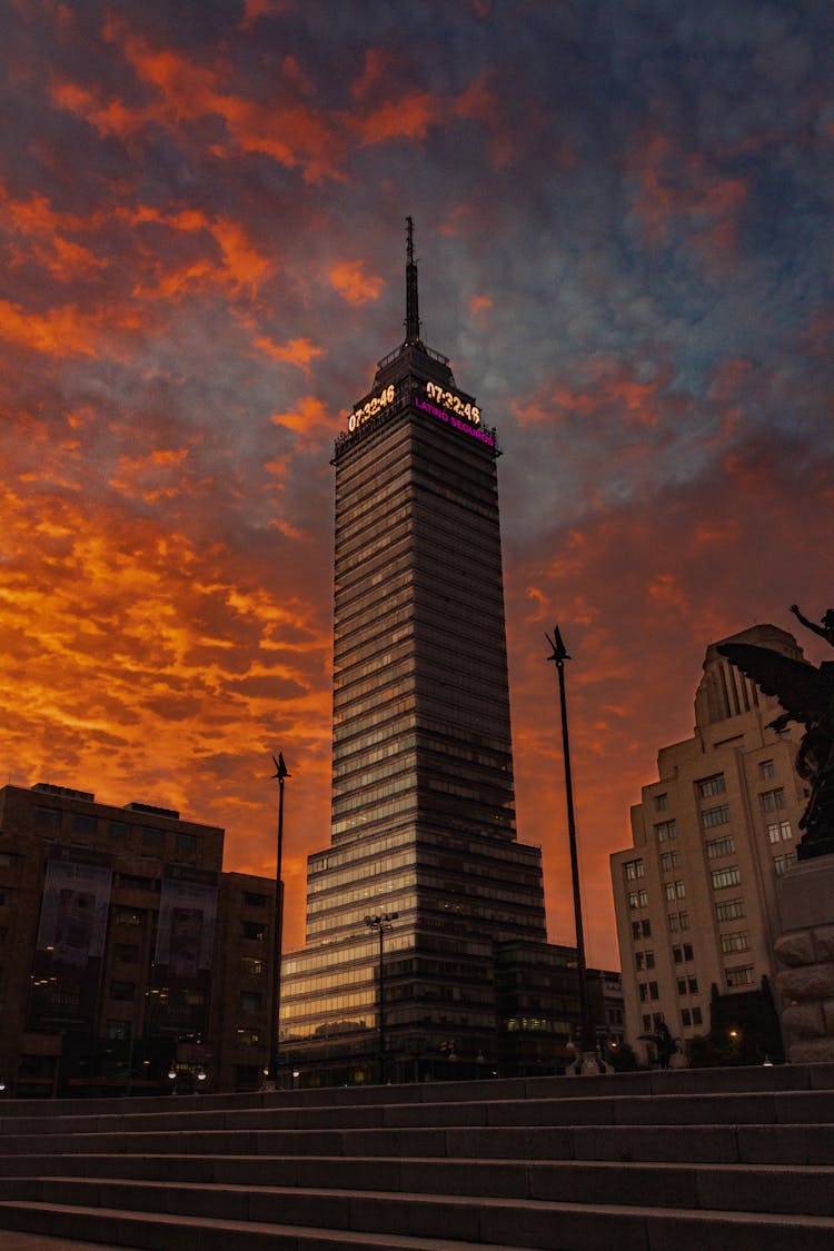 Torre Latinoamericana Against The Sky At Dusk, Mexico City, Mexico