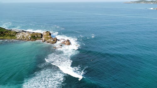 드론으로 찍은 사진, 바다, 바다 경치의 무료 스톡 사진