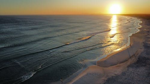 Drone Shot of a Beach