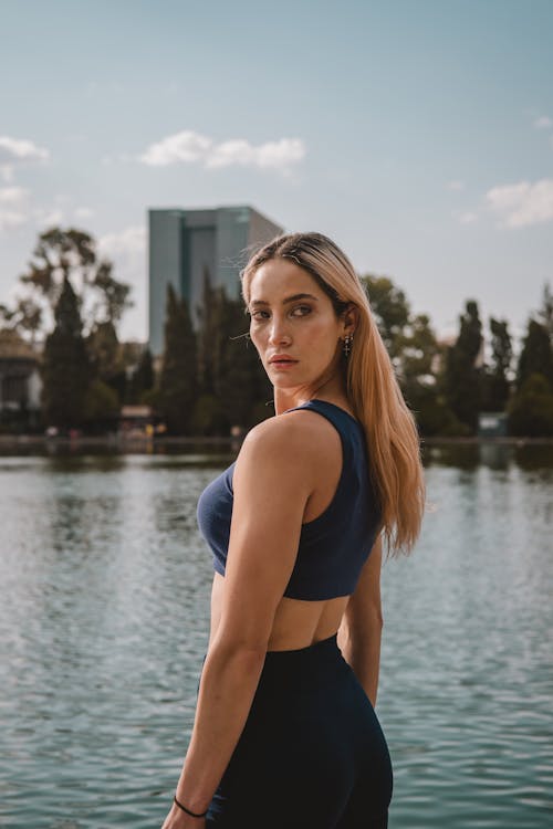 Woman and Water in Background