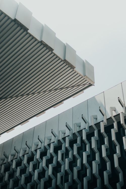Free Low angle shot of modern architectural design in Mexico City Stock Photo