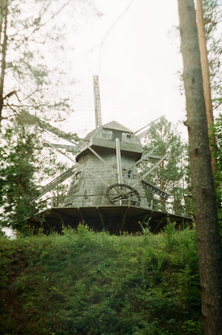 Windmill In An Open Air Museum, Riga, Latvia