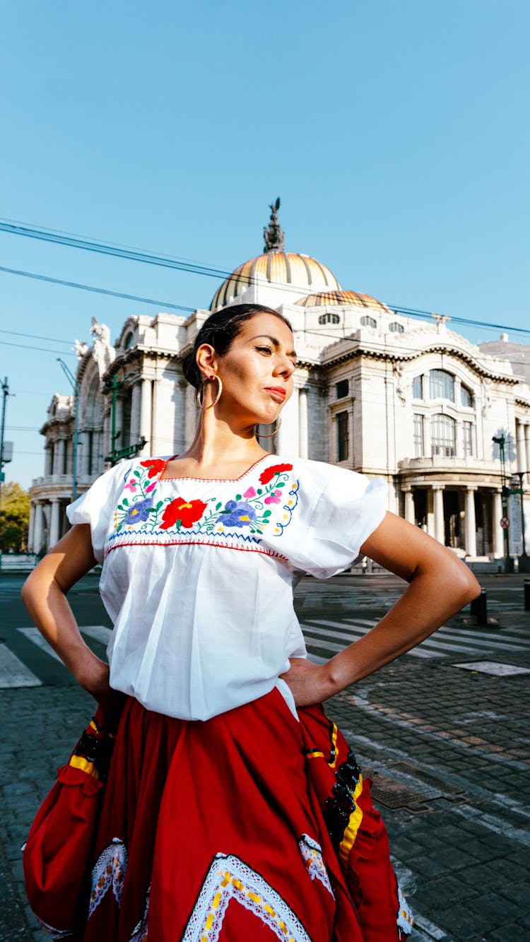 A Woman Dancing In The Street