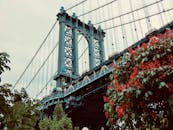 Low Angle View of Suspension Bridge