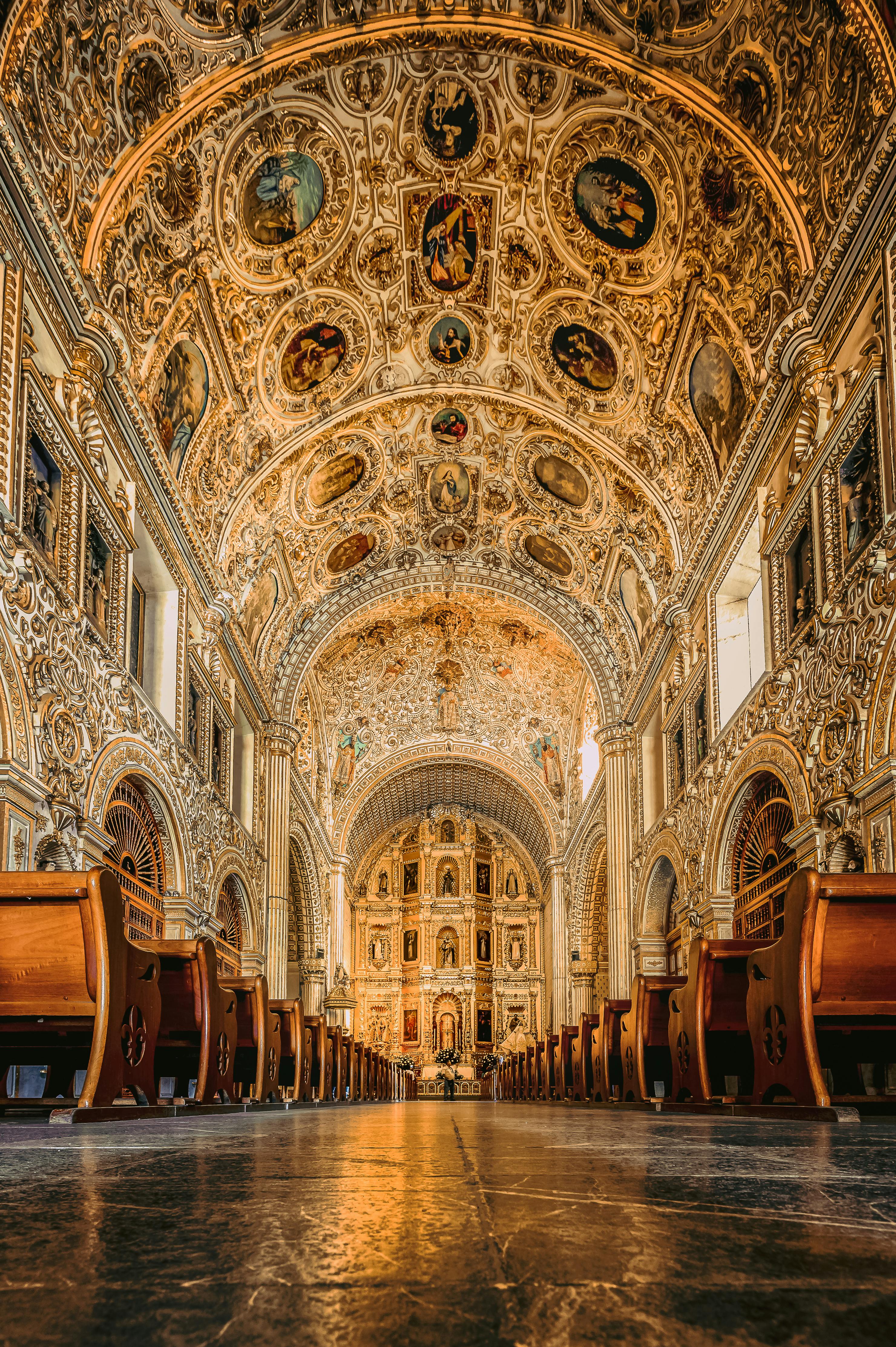 ornate interior of church