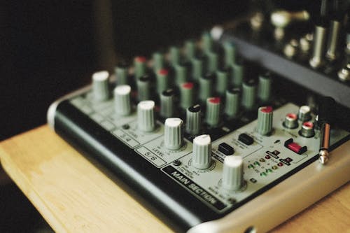 Sound Mixer in Music Studio