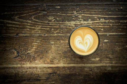 A Cappuccino in White Ceramic Cup