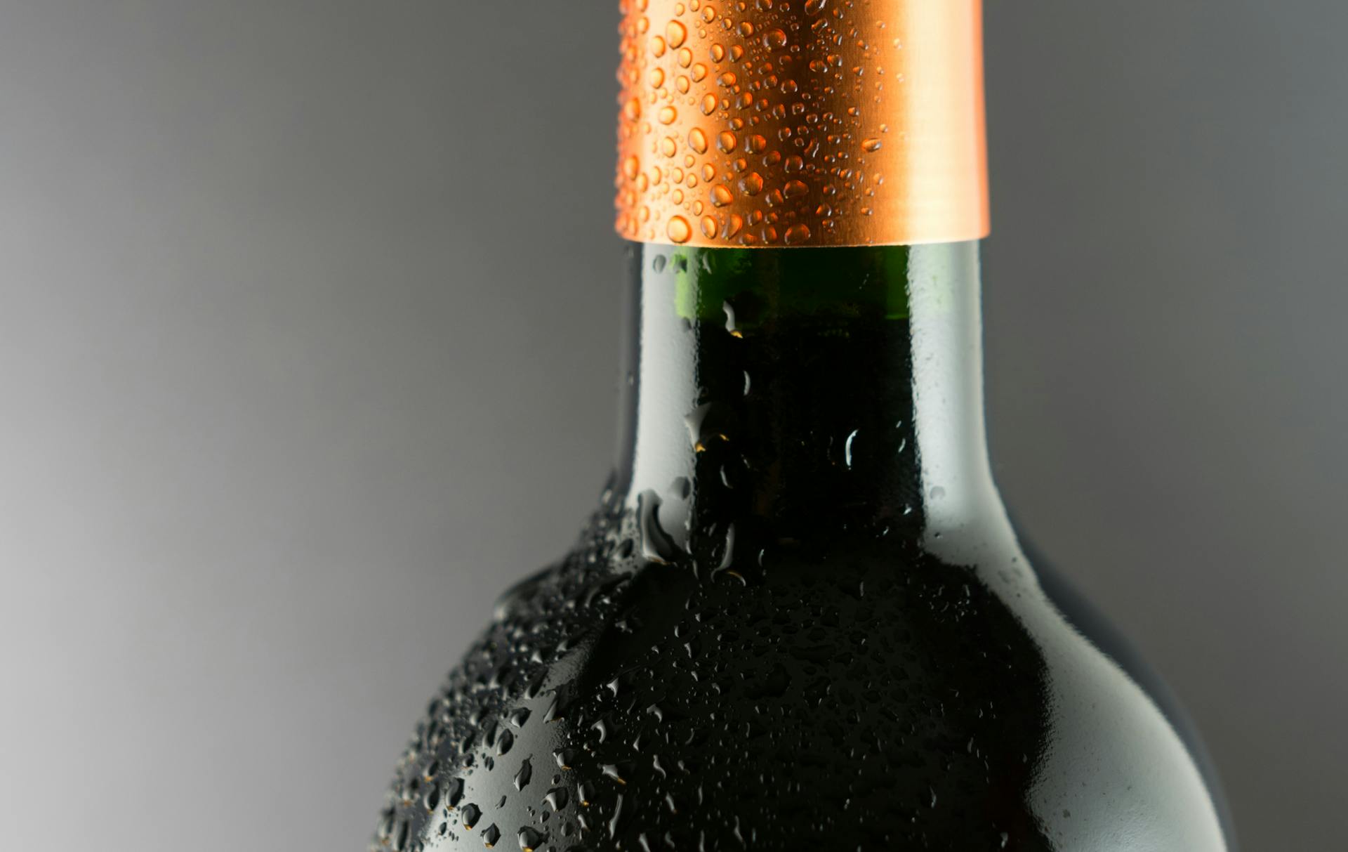 Black Labeled Wine Bottle