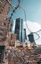 demolition in the center of Frankfurt