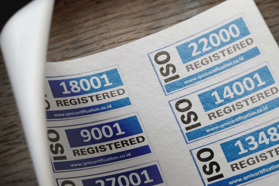 ISO certification documentation used for compliance checks