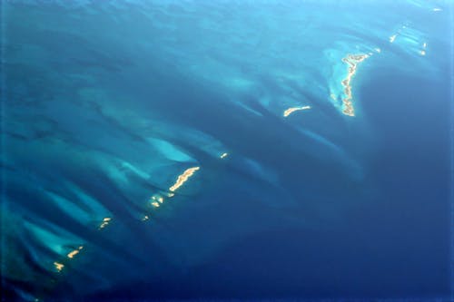 Inseln vom Flugzeug aus gesehen, Bahamas