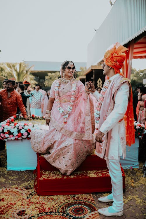 คลังภาพถ่ายฟรี ของ คู่, งานเฉลิมฉลอง, งานแต่งงานของอินเดีย