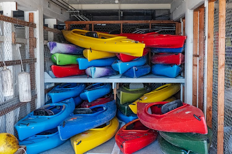 Colorful Boats Stacked