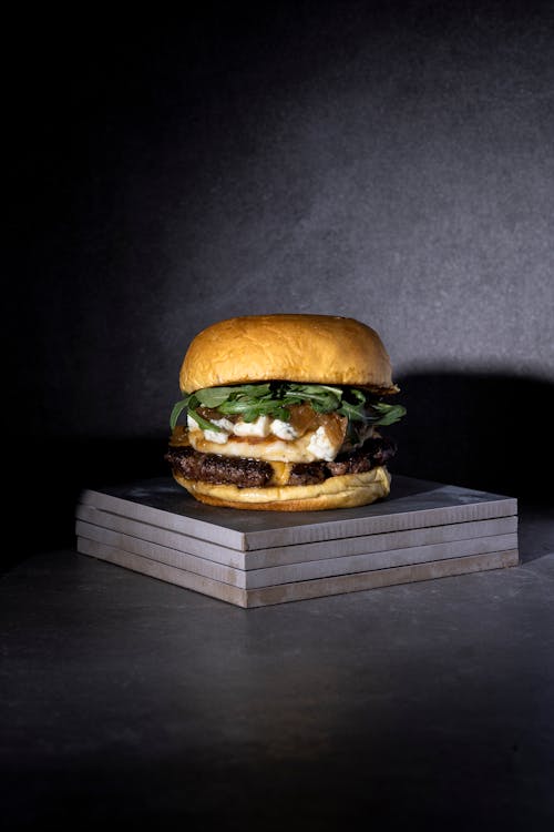 Gratis stockfoto met broodje hamburger, detailopname, Fastfood