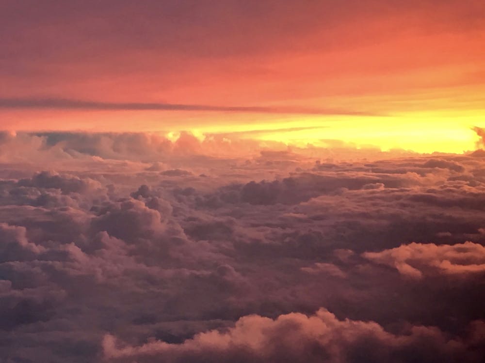 Free stock photo of clouds, fiery sky, flying