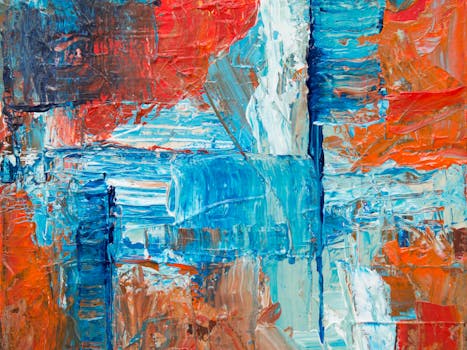 Blue and Orange Abstract Painting · Free Stock Photo