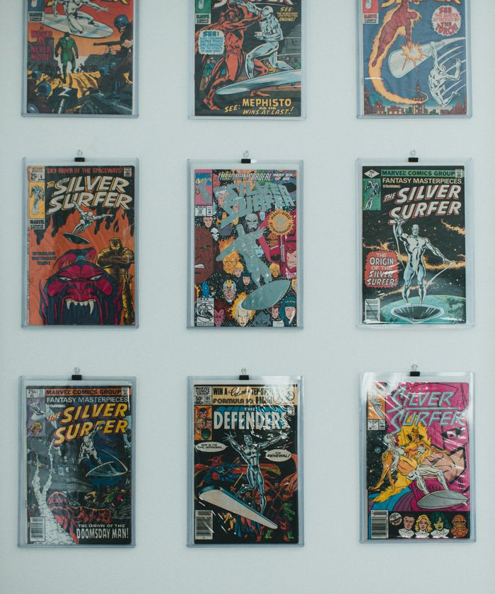 Fumetti conservati in buste protettive