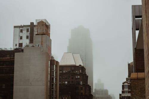 A City with Fog and Buildings