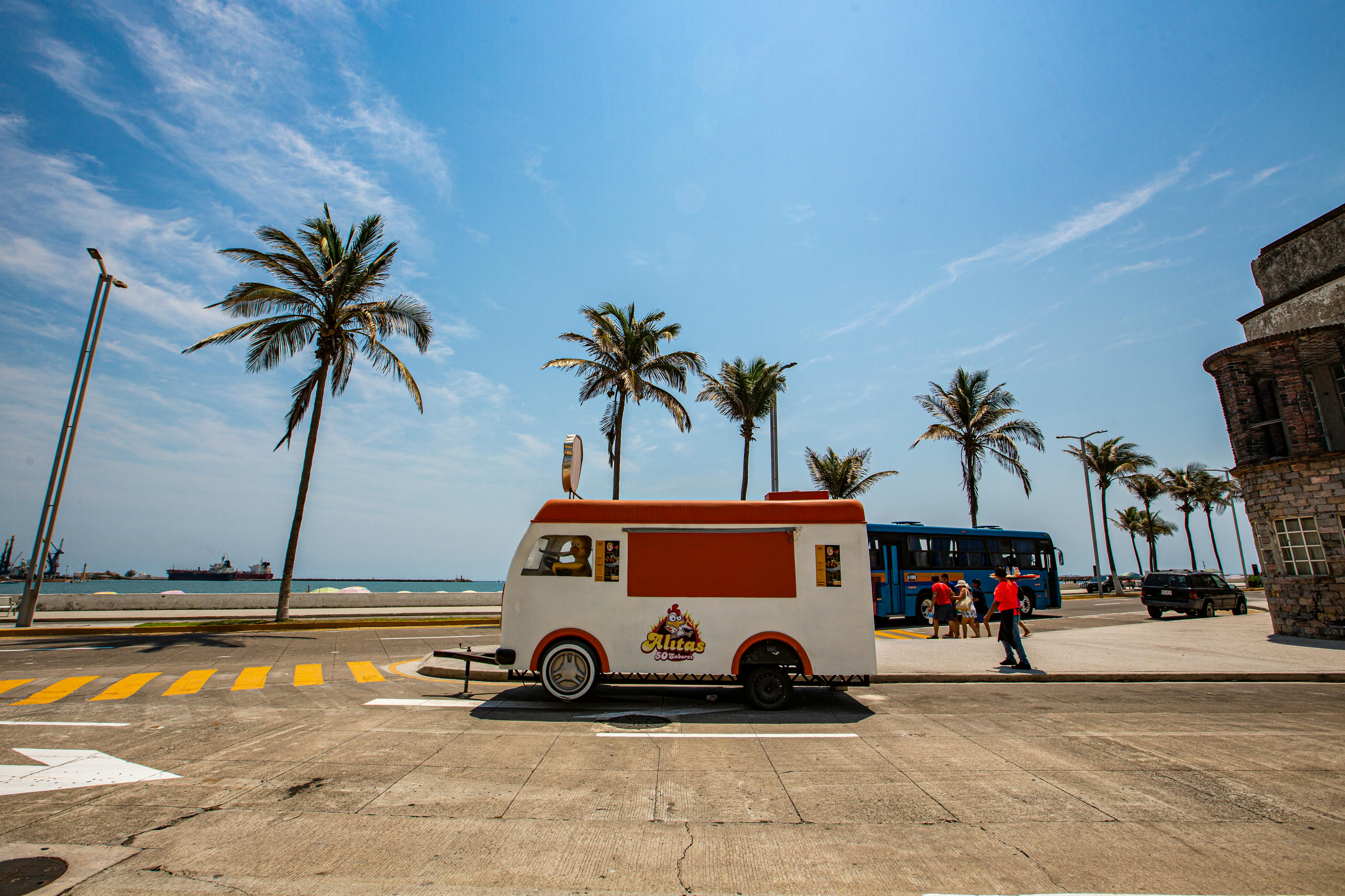 Food Truck Parked on Street Side · Free Stock Photo