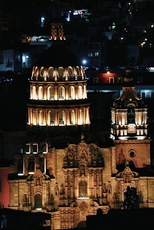 Aerial Footage of Metropolitan Cathedral of Chihuahua 