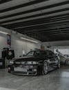 Parked GTR Skyline on a Garage