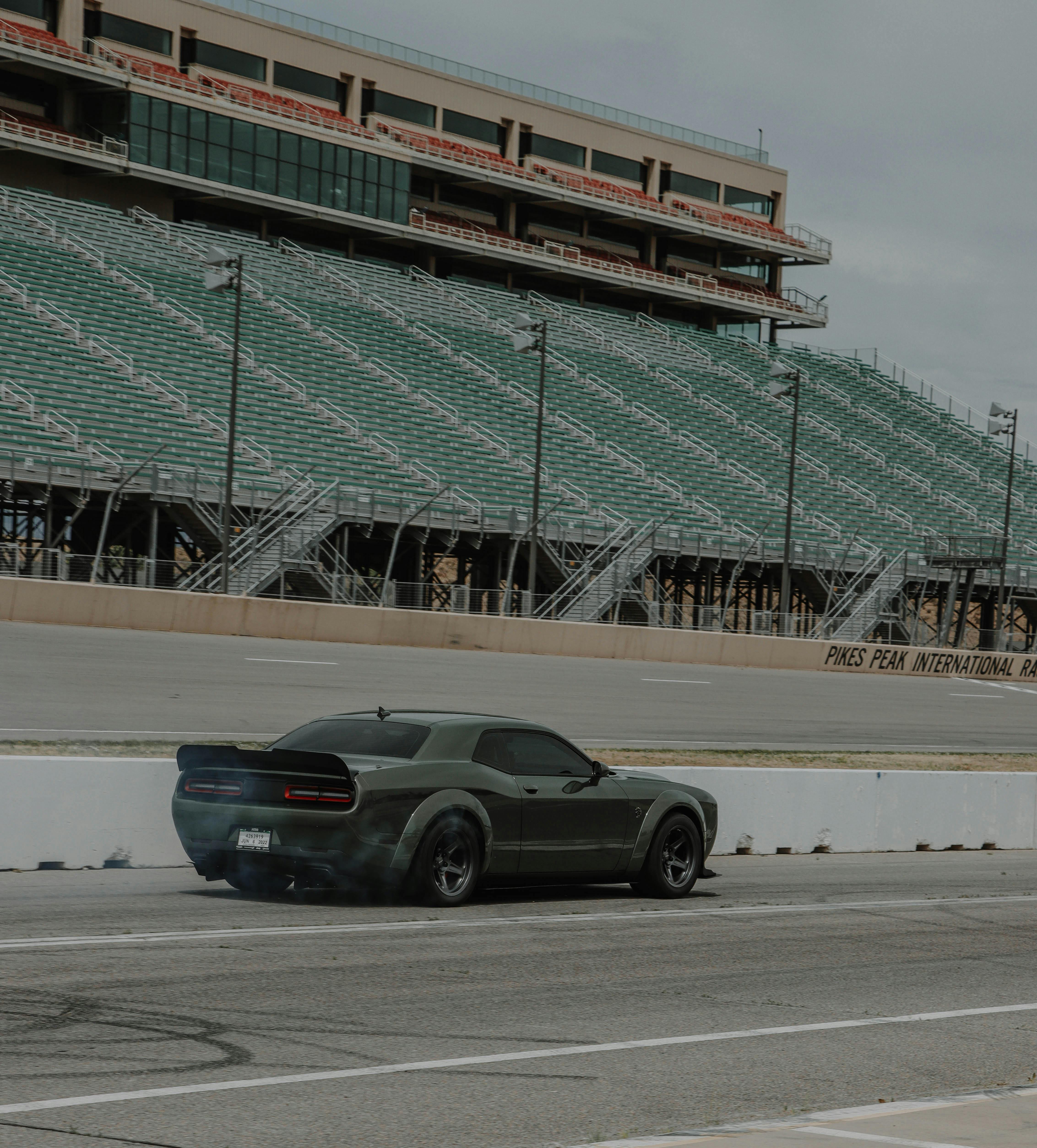 a black sports car on the road